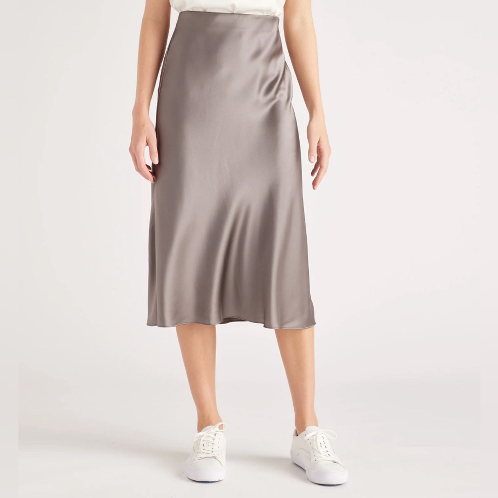 NWOT Quince Grey Silk Skirt Color Sold Out!